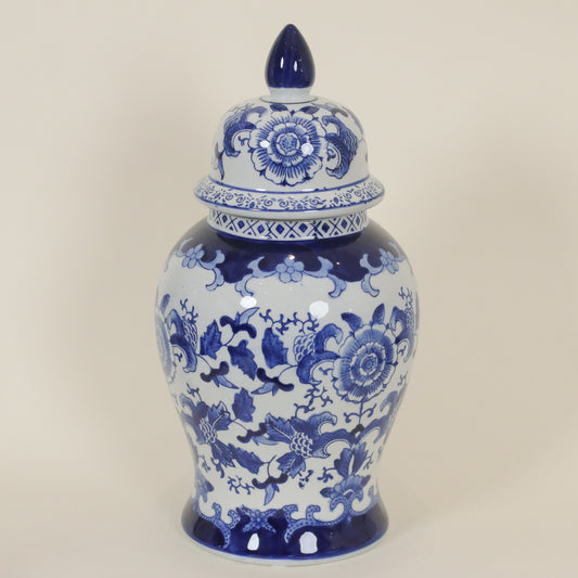 Blue & White Ceramic Vase 39cm