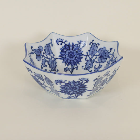 Blue & White Ceramic Low Fruit Plate