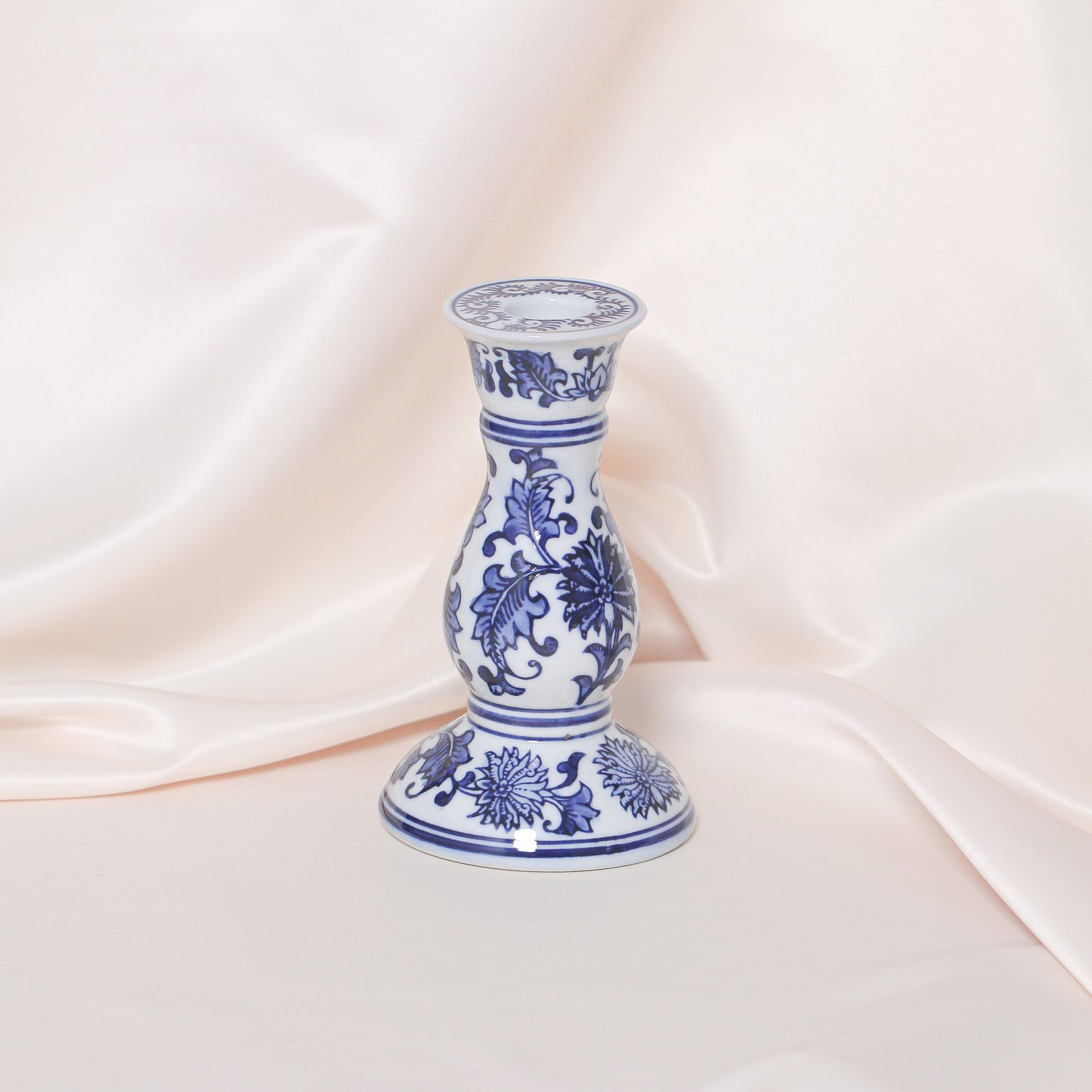 Blue & White Ceramic Candle Holder