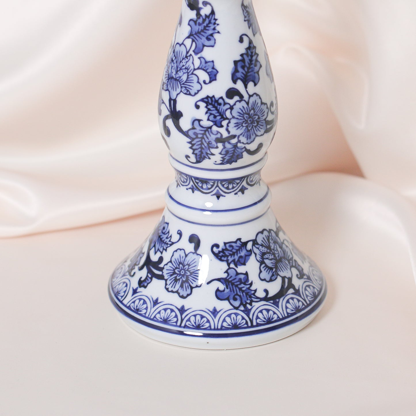 Blue & White Ceramic Candle Holder