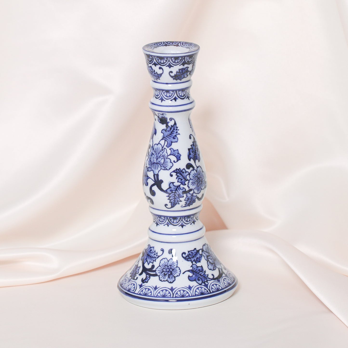 Blue & White Ceramic Candle Holder