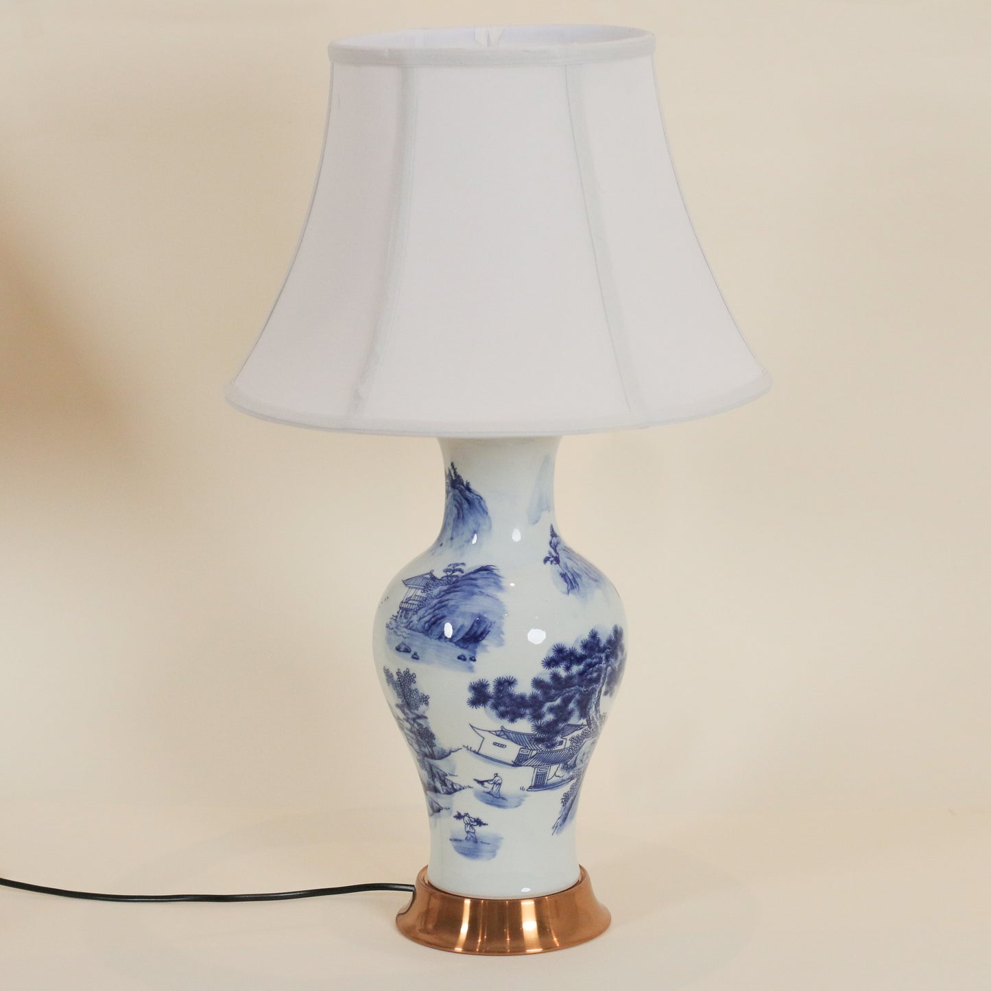 Blue & White Table Lamp 03