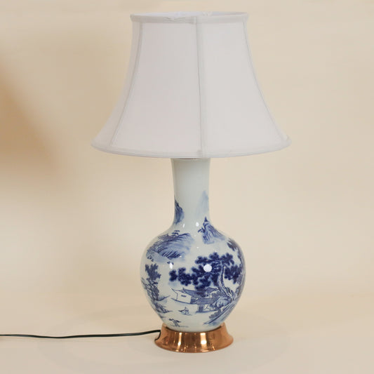 Blue & White Table Lamp 04