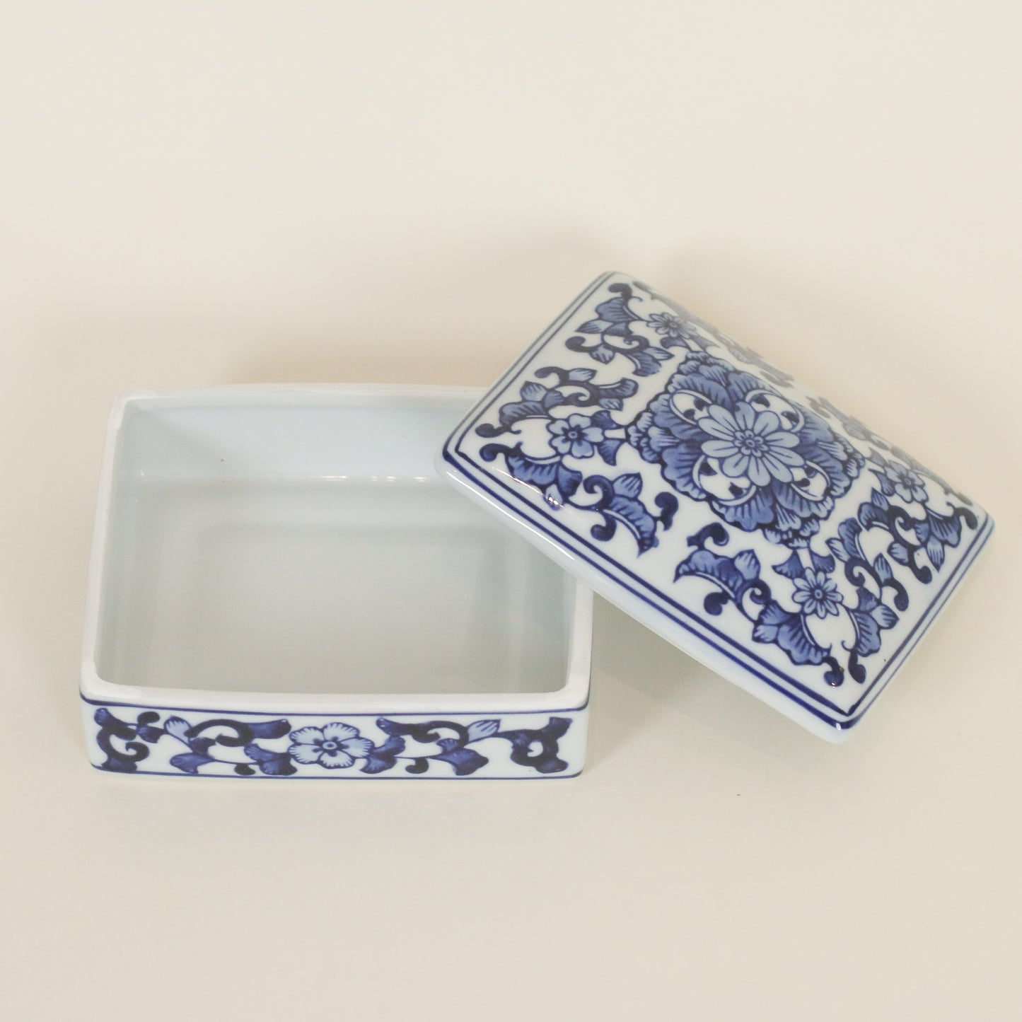 Blue & White Ceramic Jewelry Box