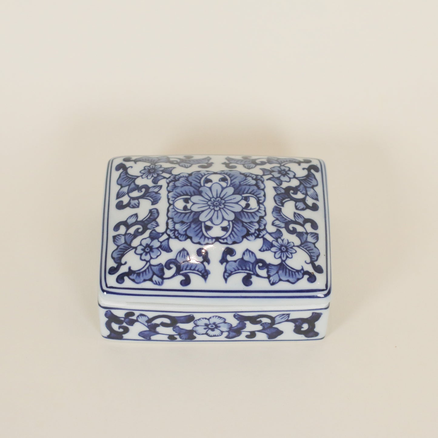 Blue & White Ceramic Jewelry Box