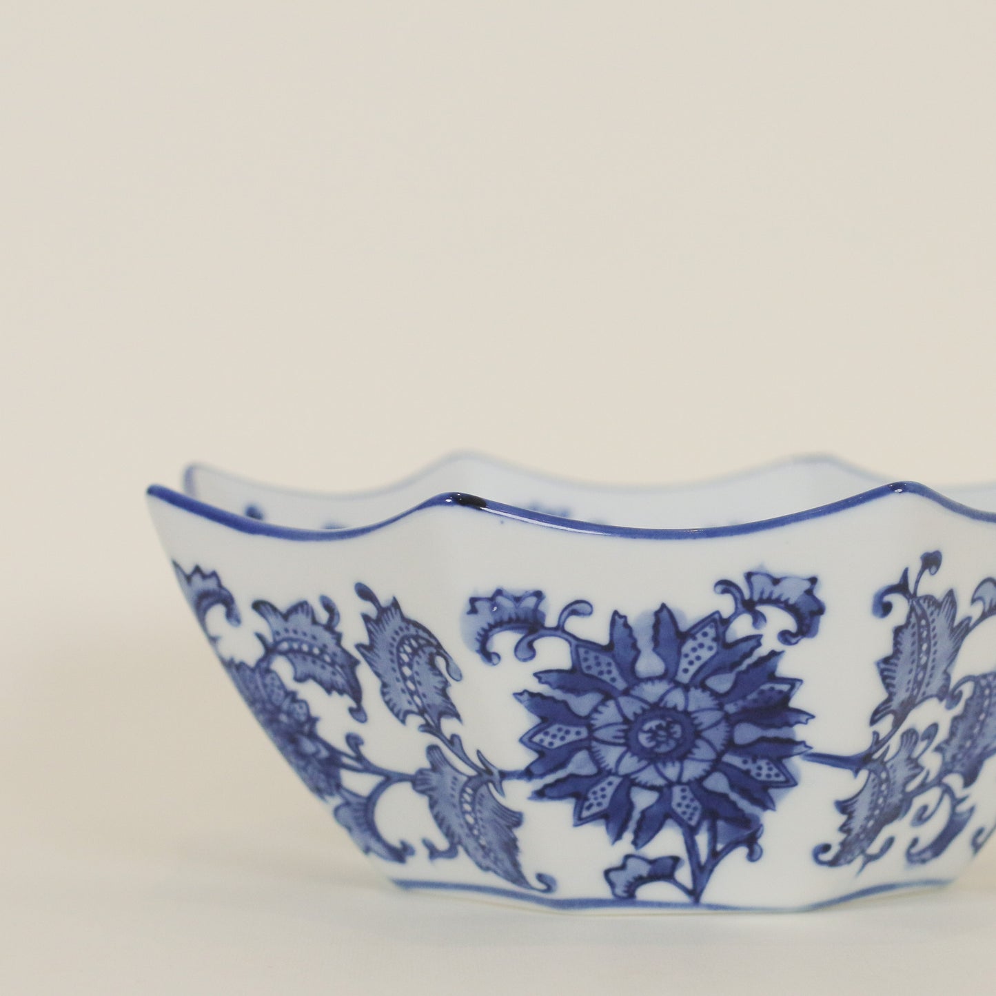 Blue & White Ceramic Low Fruit Plate