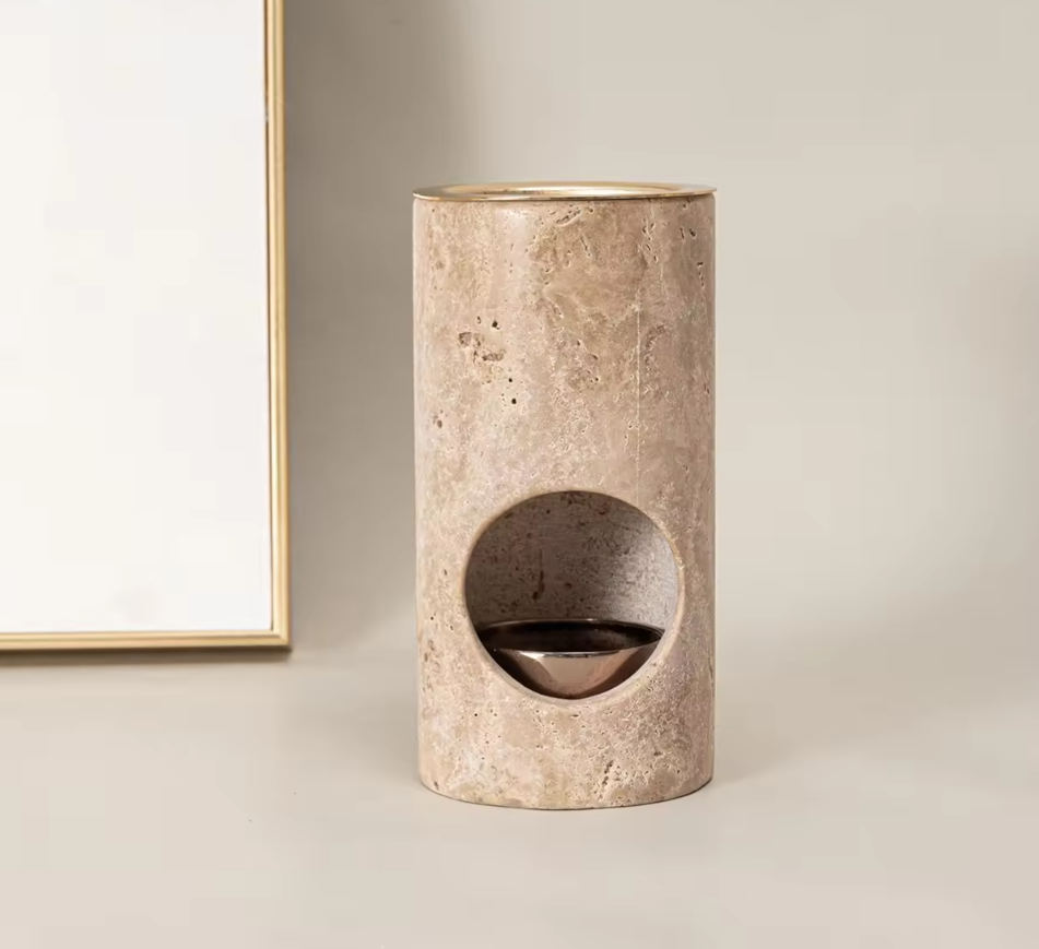 Travertine Incense Cylinder